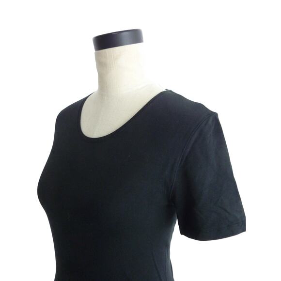 NWT Everlane Stretch Crew Neck Tee Shirt Black Short Sleeve Top S - Picture 4 of 6